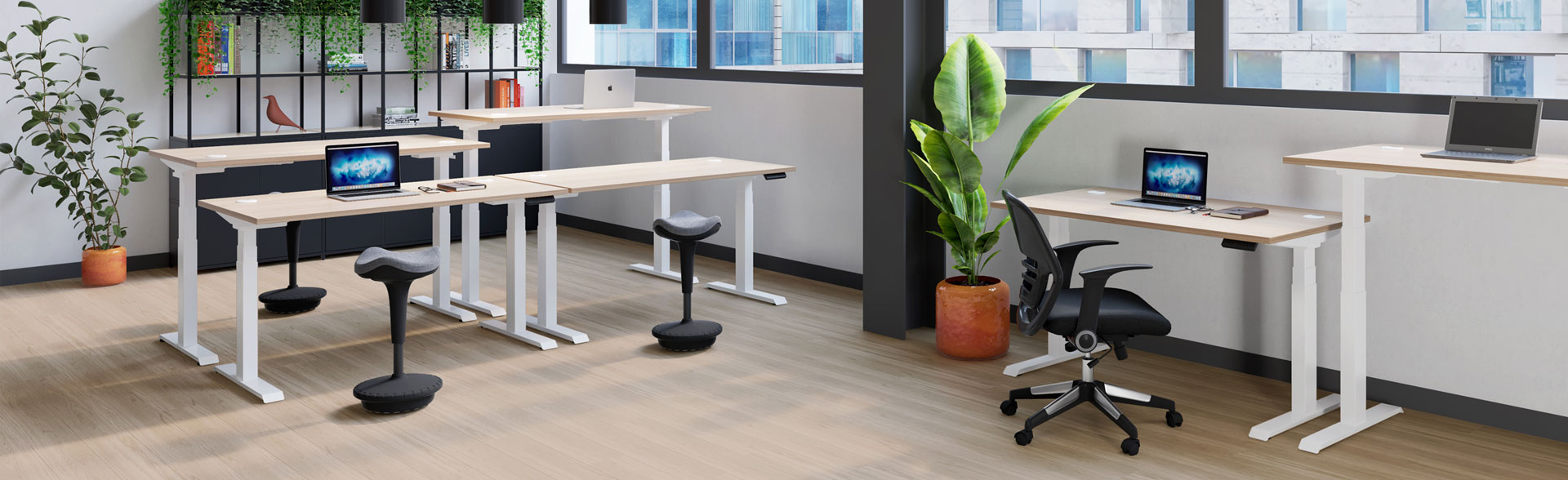 Height adjustable desks
