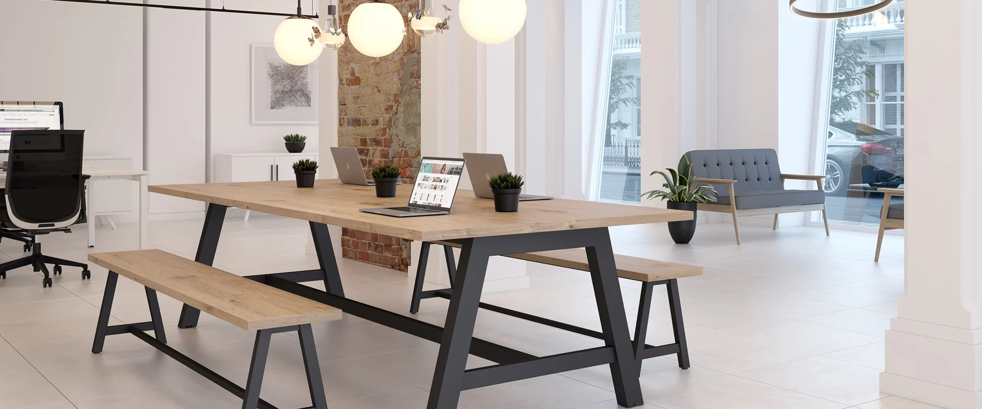 Bench seating & dining tables