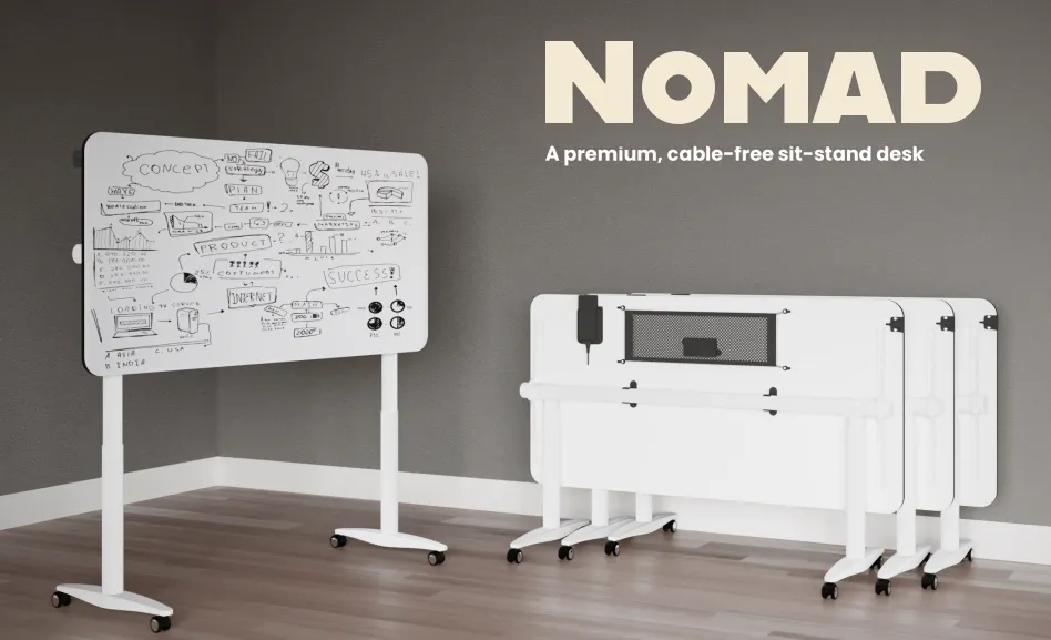 Nomad. Mobile Sit/Stand flip desk.
