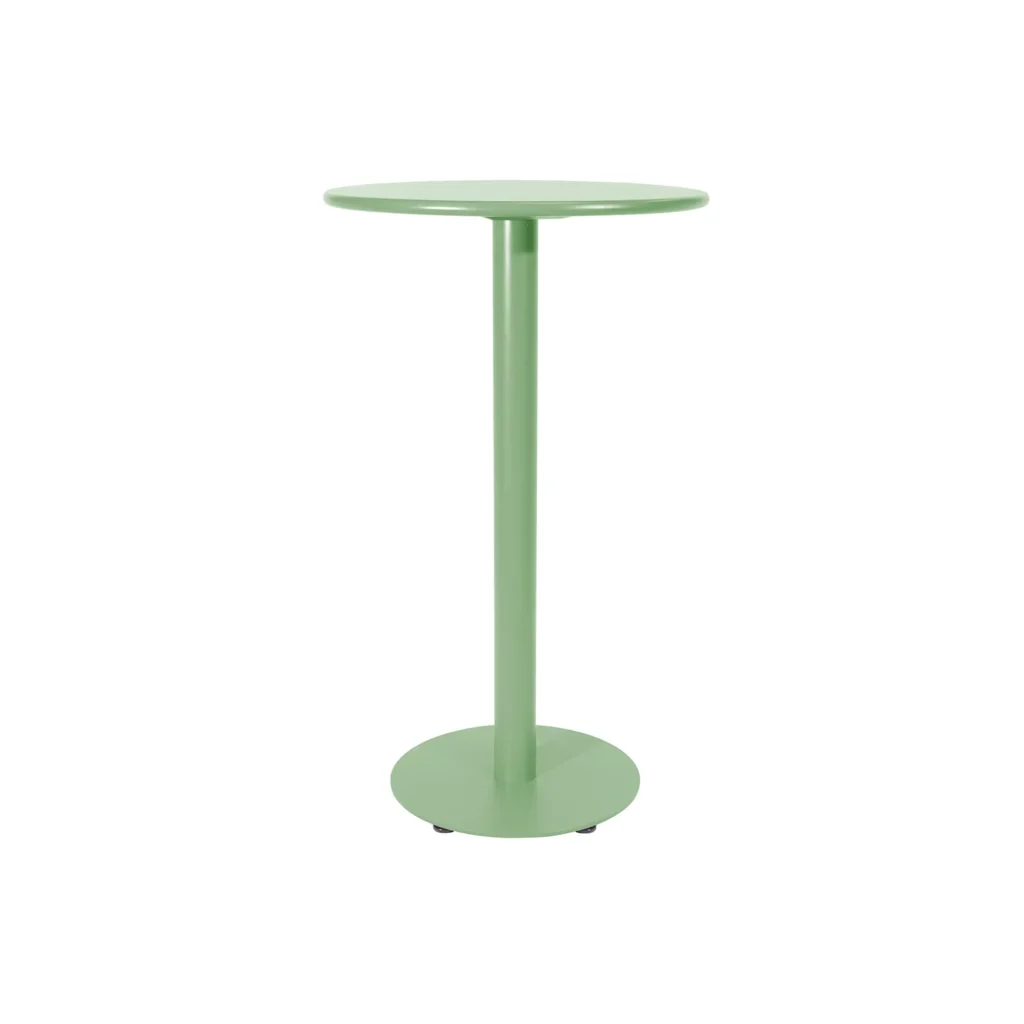 Pale Green Zephyr Aluminium Round Poseur Bar Table