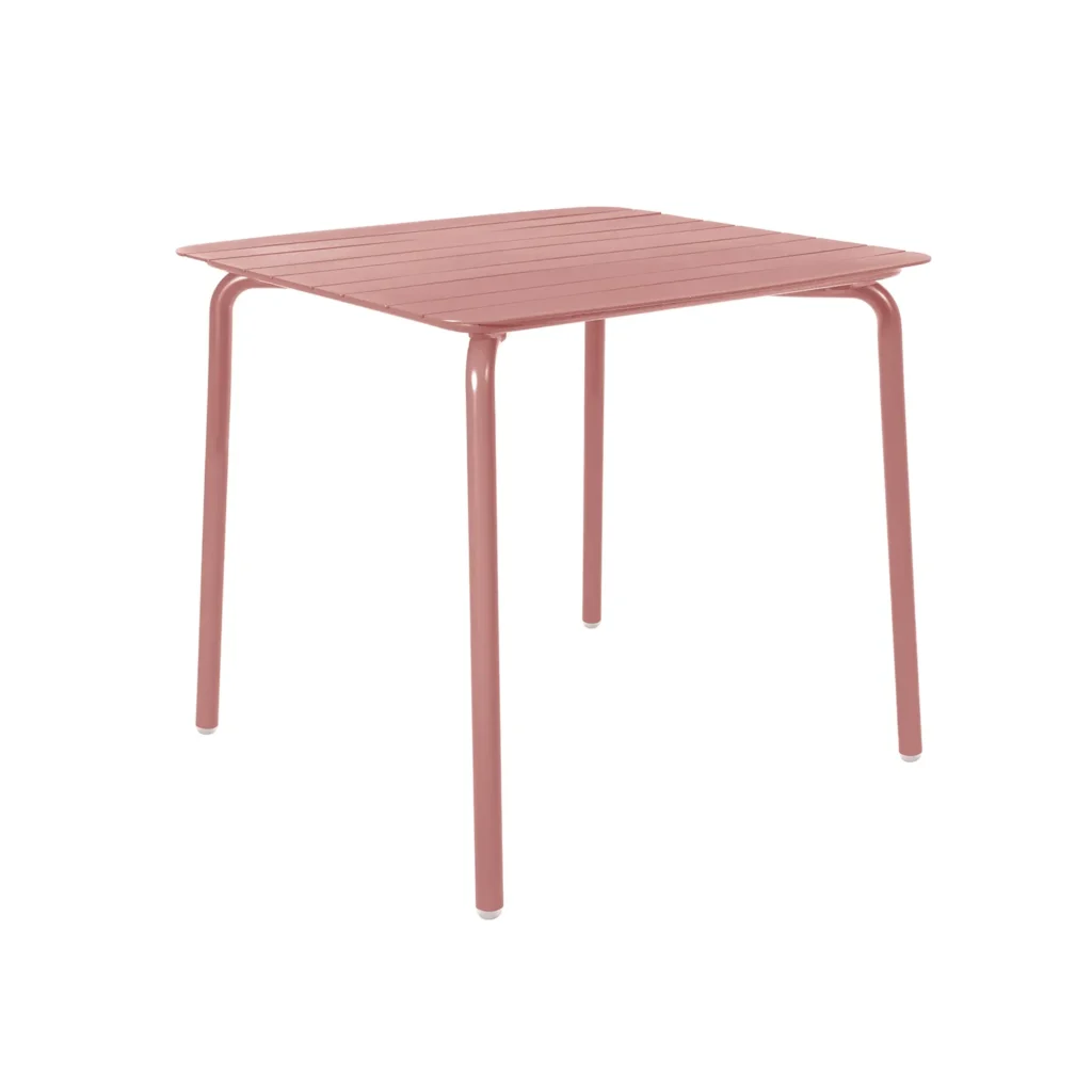 Pink Dust Zephyr Aluminium Square Slatted Table